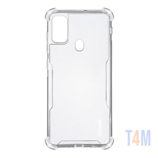 Funda de Silicona con Esquinas Duras para Samsung Galaxy M30s Transparente